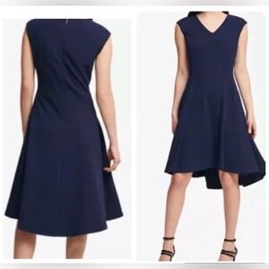 DKNY Sleeveless High Low Fit And Flare Dress